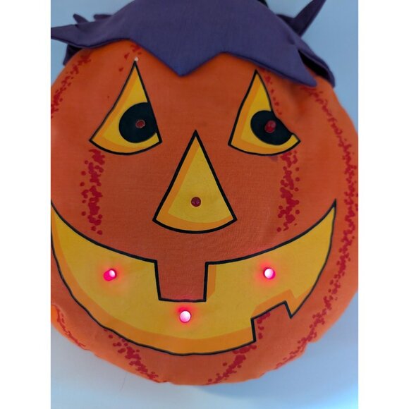 Vtg1991 Avon Light Up Jack O Lantern Pumpkin Plush 12” Halloween Decor READ - Picture 6 of 14